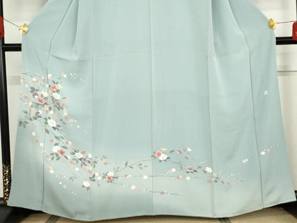 平和屋着物●訪問着 友禅 枝花文 暈し染め 正絹 逸品 AABG2741cs