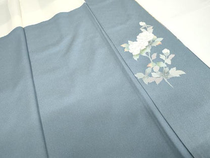 平和屋着物●訪問着 枝花文 暈し染め 金銀彩 正絹 逸品 AABG2745cs