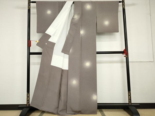 平和屋着物●上質な小紋 ほたる暈し 枝花文 正絹 逸品 AABG2761cs