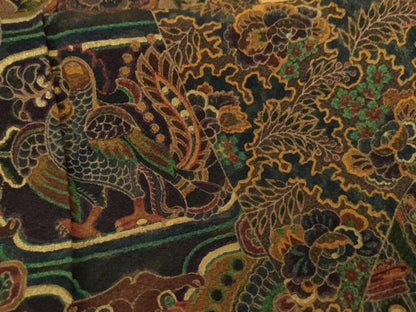 平和屋着物●前田仁仙 仁仙更紗 色留袖 更紗花鳥文 正絹 逸品 AABG2758cs