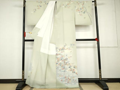 平和屋着物●本加賀友禅作家 白坂幸蔵 訪問着 竜田川 暈し染め 正絹 逸品 AABG2759cs