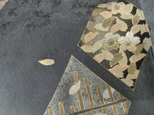 平和屋着物●訪問着 舞花菱文 暈し染め 金銀彩 正絹 逸品 AABG2747cs