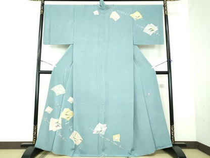 平和屋着物●本加賀友禅作家　田丸幸子　訪問着　色紙重ね花文　鈴乃屋扱い　正絹　逸品　DABB4748ps