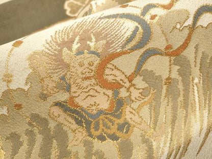 平和屋着物●六通柄袋帯　風神雷神　金糸　正絹　逸品　CABD5641hy