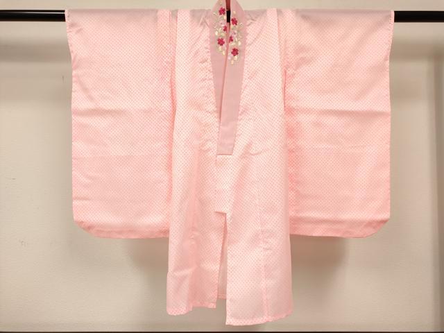 平和屋着物[]七五三　女の子　３歳　祝着　三つ身　長襦袢(単衣・半衿刺繍)・被布セット　鈴花文　暈し染め　金彩　DABA3970ma