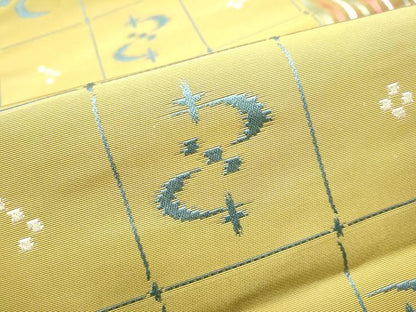 平和屋着物●本場筑前博多織 八寸名古屋帯 琉球絣文様 正絹 逸品 CABD5738hy