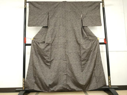 平和屋着物●お召　霞文　正絹　逸品　AABG2778cs