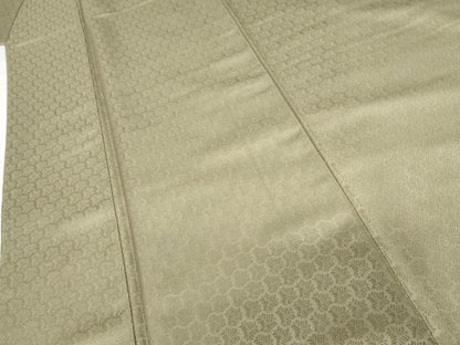 平和屋着物●お召　松葉亀甲文　正絹　逸品　未使用　AABG3497cs