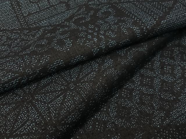 平和屋着物●本場結城紬　重要無形文化財　100亀甲　松皮菱吉祥文　三越扱い　正絹　逸品　CABC9966vp