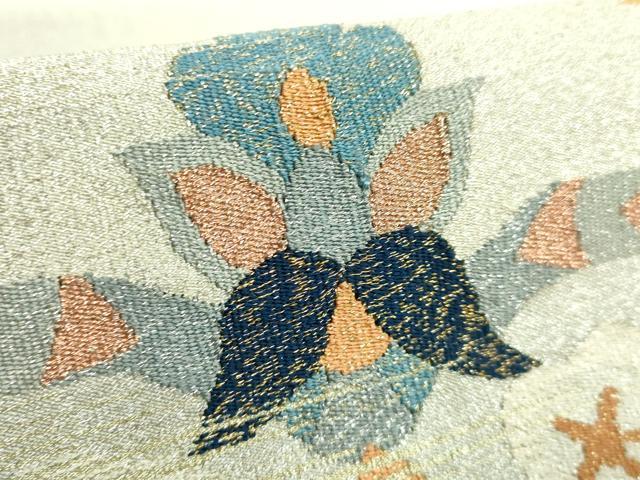平和屋本店●極上　手織綴れ　山鹿清華　太鼓柄袋帯　瑞鳥華錦紋　金銀糸　逸品　DZAB5073kh6