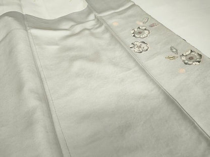 平和屋着物●吉乃一廉　幻の辻が花　訪問着　辻が花　暈し染め　銀通し地　正絹　逸品　AABG3542cs