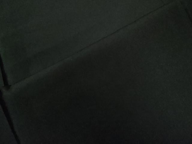 平和屋着物●男性　黒紋付　羽織セット　羽裏：風景文　正絹　逸品　未使用　CABC6893yc