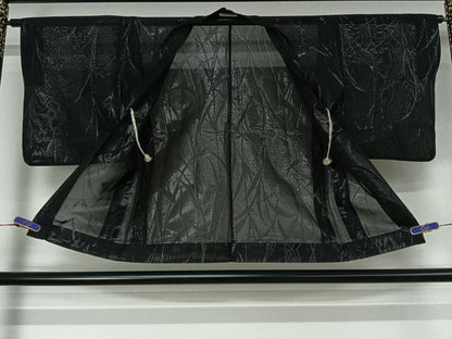 平和屋着物▽羽織 スリーシーズン 春夏秋 塵除け 草花文 正絹 逸品 AABG3797jh