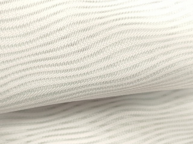 平和屋着物＊夏物　八寸名古屋帯　よろけ縞　白藤色　DABC8175cm