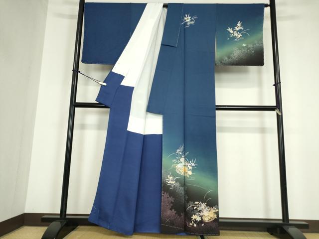 平和屋着物●金彩友禅　卓越技能者・名工・和田光正　訪問着　花籠文　暈し染め　正絹　逸品　未使用　DABC3071az