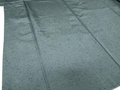 平和屋着物●男性　髭紬　アンサンブル　長羽織　藍墨茶色　正絹　逸品　DABC3066az