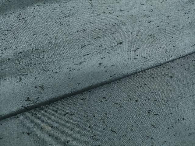 平和屋着物●男性　髭紬　アンサンブル　長羽織　藍墨茶色　正絹　逸品　DABC3066az