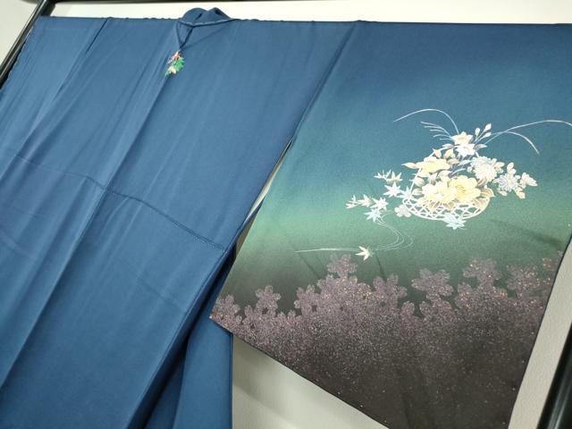 平和屋着物●金彩友禅　卓越技能者・名工・和田光正　訪問着　花籠文　暈し染め　正絹　逸品　未使用　DABC3071az