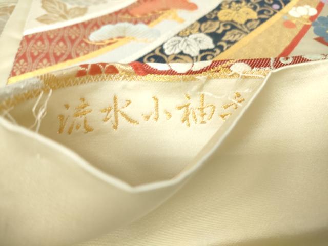 平和屋着物▼六通柄袋帯 唐織 流水小袖文 金銀糸 正絹 逸品 DABC3137az