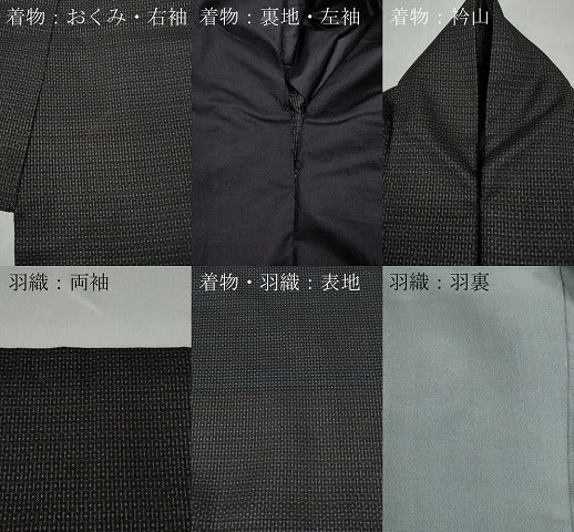 平和屋着物●男性　本場大島紬　アンサンブル　100亀甲　総詰め　正絹　逸品　CABD0286ut