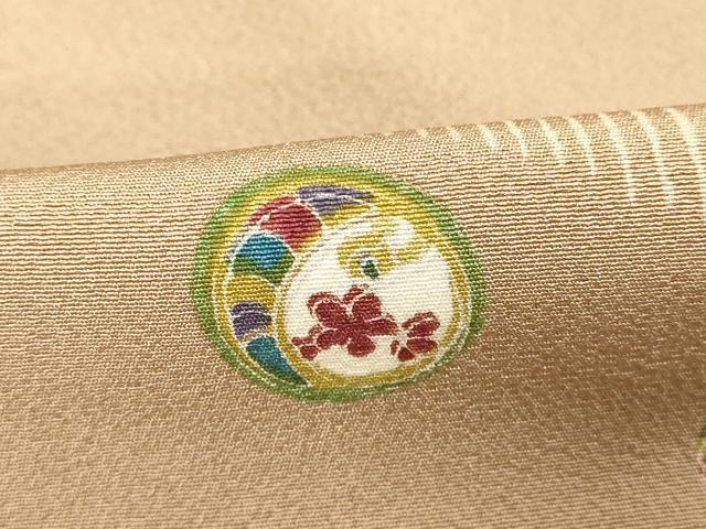 平和屋着物■上質な小紋 花鞠文 金彩 まるやま扱い 正絹 逸品 DABC4832cd