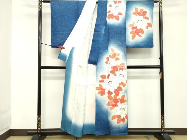 平和屋着物■訪問着 草花文 暈し染め 金彩 正絹 逸品 DABC4879cd
