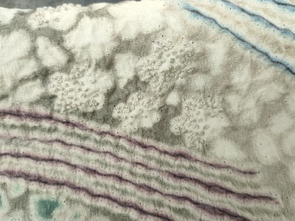 平和屋着物●訪問着　作家物　中国三大刺繍　相良刺繍　襲絞り　流水花文　暈し染め　さが美扱い　正絹　逸品　AABG3568cs