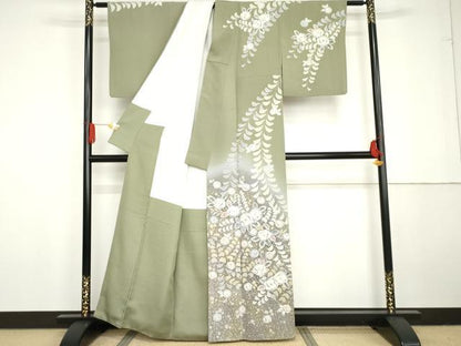 平和屋着物●訪問着　作家物　辻が花　絞り　暈し染め　正絹　逸品　AABG3560cs