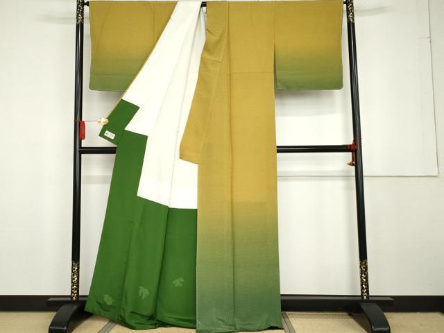 平和屋着物●人間国宝 初代 六谷梅軒(六谷紀久男)錐彫り 重要無形文化 財伊勢型紙 江戸小紋 訪問着 ゑり善扱い 逸品 未使用 AABG3558cs