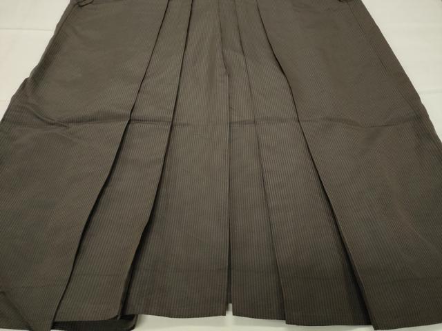 平和屋着物●男性　馬乗り袴　縞　正絹　逸品　CABC8346gh
