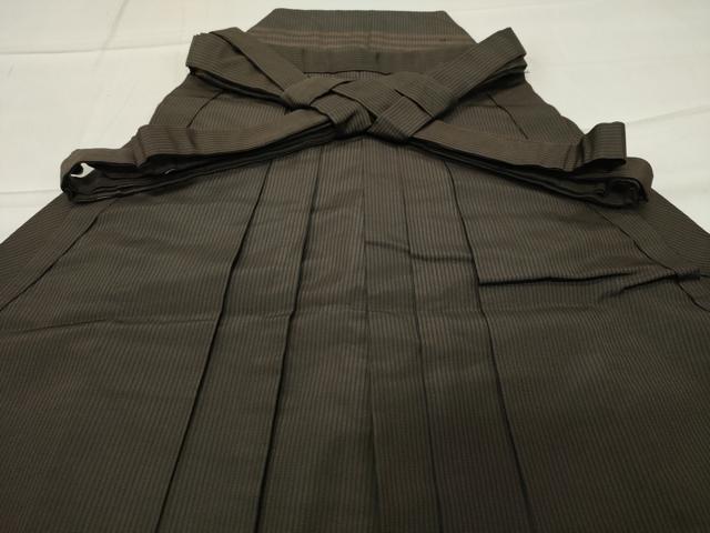 平和屋着物●男性　馬乗り袴　縞　正絹　逸品　CABC8346gh