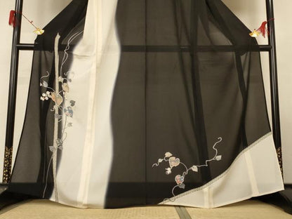 平和屋着物＊夏物 訪問着 絽 蔦の葉文 金糸 正絹 逸品 AABG3977jd