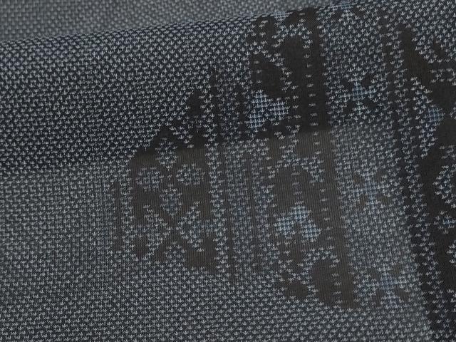 平和屋着物＊夏物 本場大島紬 夏大島 切り嵌め花唐草文 正絹 逸品 AABG3997jd