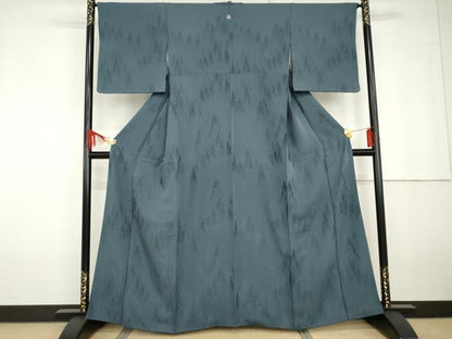 平和屋着物●皇室献上作家　北出与三郎　無地絵羽訪問着　樹林地紋　熨斗目花色地　正絹　逸品　AABG5287cs