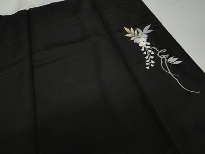 平和屋着物●京友禅作家　北橋源二　訪問着　藤花房　金彩　正絹　逸品　未使用　AABG5288cs