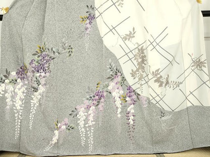 平和屋着物●京友禅作家　北橋源二　訪問着　藤花房　金彩　正絹　逸品　未使用　AABG5288cs