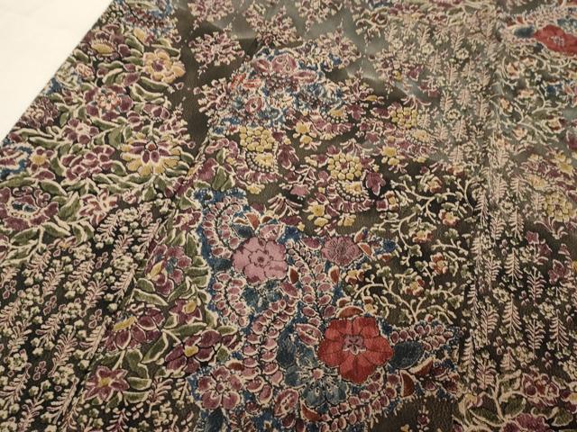 平和屋着物■訪問着 草花文 暈し染め 鬼しぼ縮緬 正絹 逸品 DABC4918cd