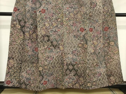 平和屋着物■訪問着 草花文 暈し染め 鬼しぼ縮緬 正絹 逸品 DABC4918cd