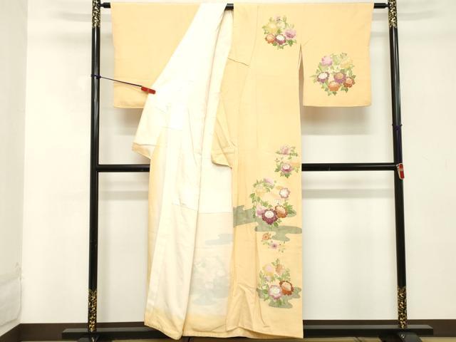平和屋着物■訪問着 草花文 牡丹 金彩 正絹 逸品 DABC4907cd