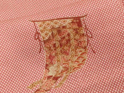 平和屋着物■上質な小紋　几帳花文　行儀　正絹　逸品　CABD3860ev