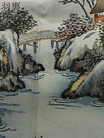 平和屋着物∞男性　羽織　髭紬地　利休茶色　正絹　逸品　CABD4553ua