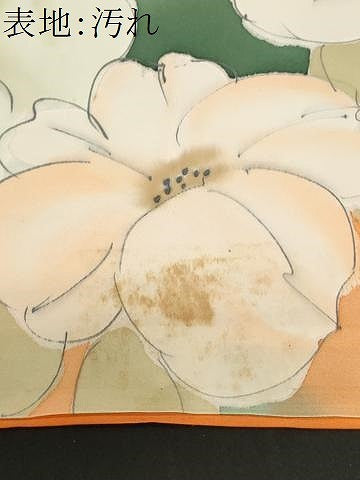 平和屋着物■上質な小紋　手描き　草花文　暈し染め　正絹　逸品　CABD3840ev