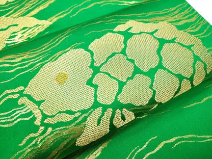 平和屋着物●丸帯　荒磯　金糸　正絹　逸品　CABD5902hy