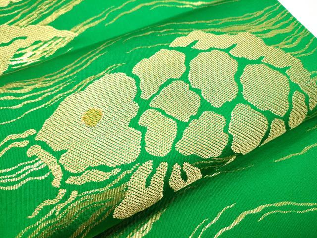 平和屋着物●丸帯　荒磯　金糸　正絹　逸品　CABD5902hy
