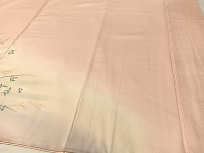 平和屋着物●訪問着　草花文　暈し染め　金銀彩　正絹　逸品　未使用　CABC9981vp