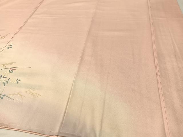 平和屋着物●訪問着　草花文　暈し染め　金銀彩　正絹　逸品　未使用　CABC9981vp