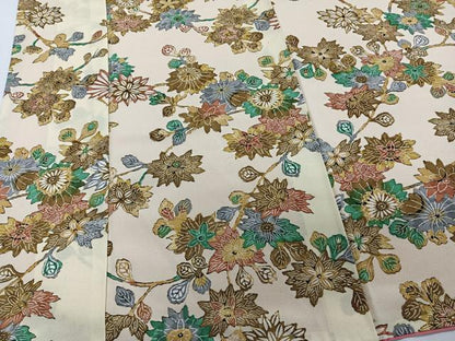 平和屋着物■上質な小紋　枝花文　正絹　逸品　CABD3068xi