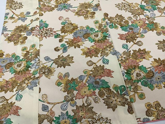 平和屋着物■上質な小紋　枝花文　正絹　逸品　CABD3068xi