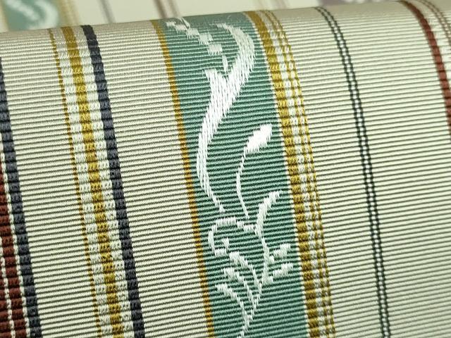 平和屋着物●極上　本場筑前博多織　両面　全通柄袋帯　花唐草間道　逸品　DZAB5314kh6