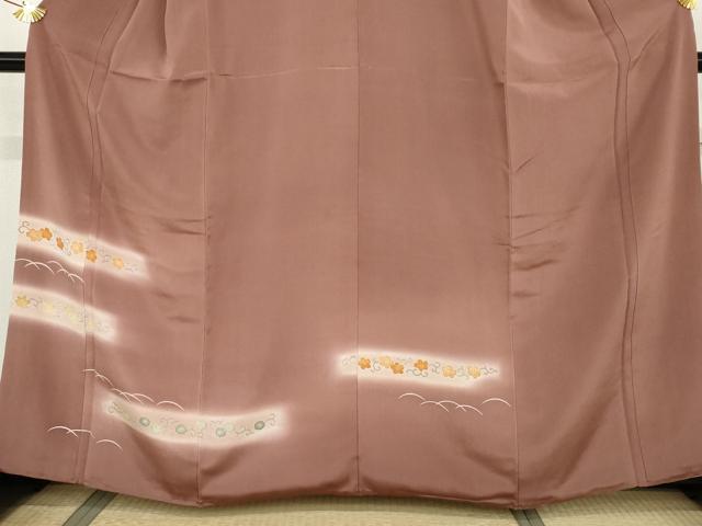 平和屋着物●銀座　志ま亀　訪問着　花唐草文　暈し染め　たとう紙付き　正絹　逸品　AABG5351cs